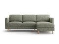 Coltar dreapta 3 locuri, Eden, Micadoni, 250x150x90 cm, tesatura structurata, verde muschi melanj