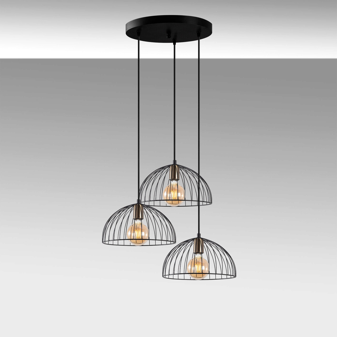 Lustra, Fulgor, 942FLG1609, Metal, Negru/Maro antic - 2 | YEO