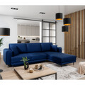 Coltar extensibil dreapta 4 locuri ELTAP, RT-40VE, Dalia, 289x190x95 cm, lemn/poliester, albastru