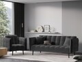 Fotoliu, Canna, Mazzini Sofas, 90x100x88 cm, catifea, gri inchis