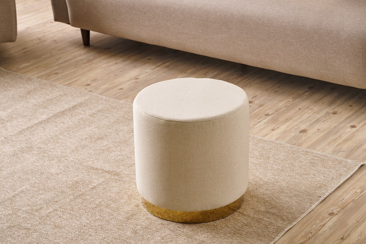 Taburet, Atelier del Sofa, 825BLC5151, Lemn, Crem - view 2