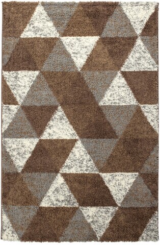 Covor Hugh Triangle, Decorino, 160x235 cm, polipropilena, maro