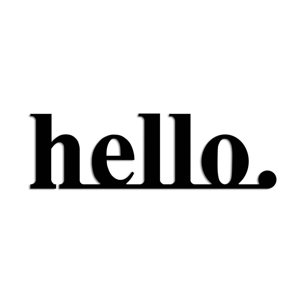 Decoratiune de perete, Hello, 70 x 21 cm, Negru - view 5