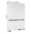 Dulap pentru haine, Hanah Home, Floransa 135, 135x210x52 cm, PAL, Alb / Antracit