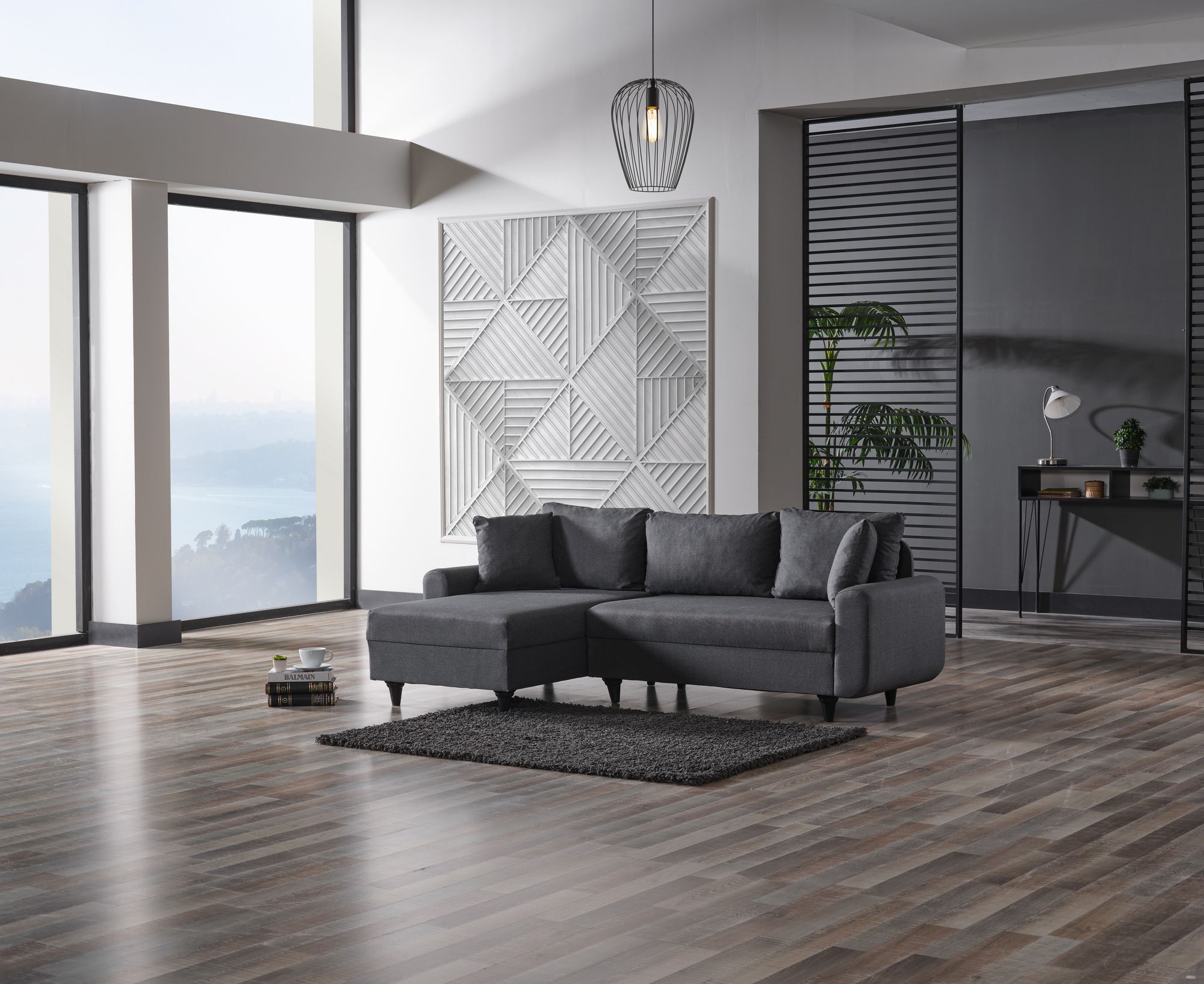 Coltar, Atelier del Sofa, 218NVD1101, Frame: METAL/CHIPBOARD (Thickness: 0,8 mm), Gri inchis