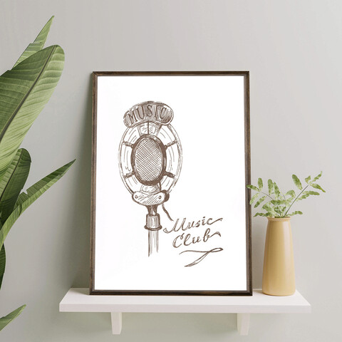Tablou decorativ, td009, lemn, desenat manual, natural