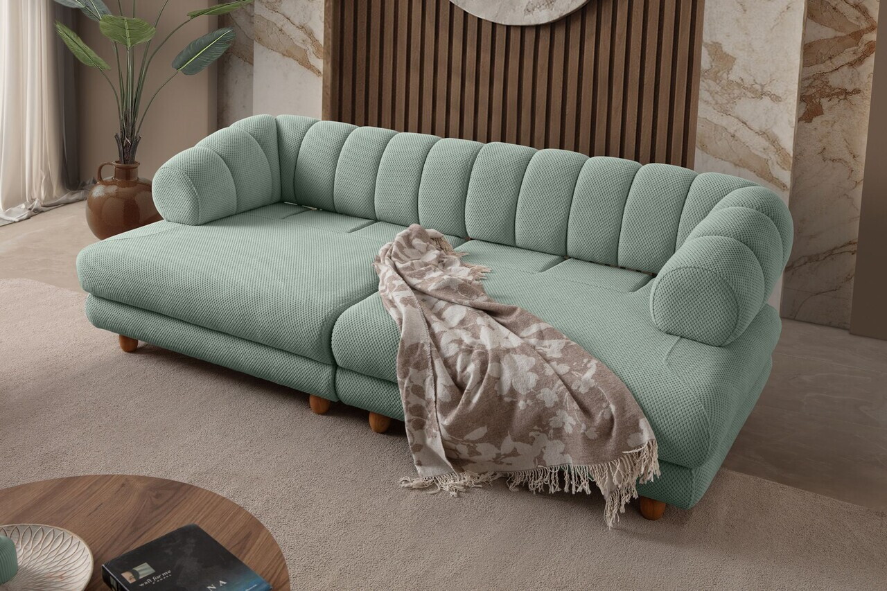 Canapea 3 locuri, Atelier del Sofa, 752EST1160, Lemn de carpen/PAL melaminat, Verde - view 3