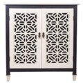 Bufet inferior cu 2 usi Karl, Creaciones Meng, 86x40x91 cm, lemn de brad/MDF, alb antic