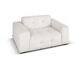 Canapea 2 locuri, Kendal, Micadoni Home, BL, 156x103x79 cm, catifea, gri deschis