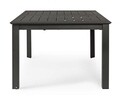Masa extensibila pentru gradina/terasa Konnor, Bizzotto, 160 x 110/160 x 77.5 cm, aluminiu, gri carbune
