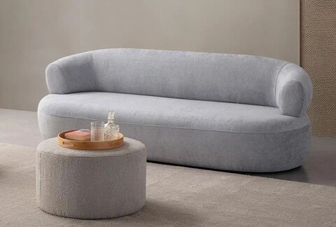 Canapea 3 locuri, Atelier del Sofa, 752EST1113, Frame: 70% HORNBEAM/30% MELAMINE COATED CHIPBOARD, Gri