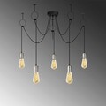Lustra, Opviq, 892OPV1746, Metal, Negru/Nichel