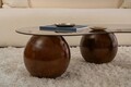 Masuta de cafea, Cerritos, Sphere, Nuc / Bronz
