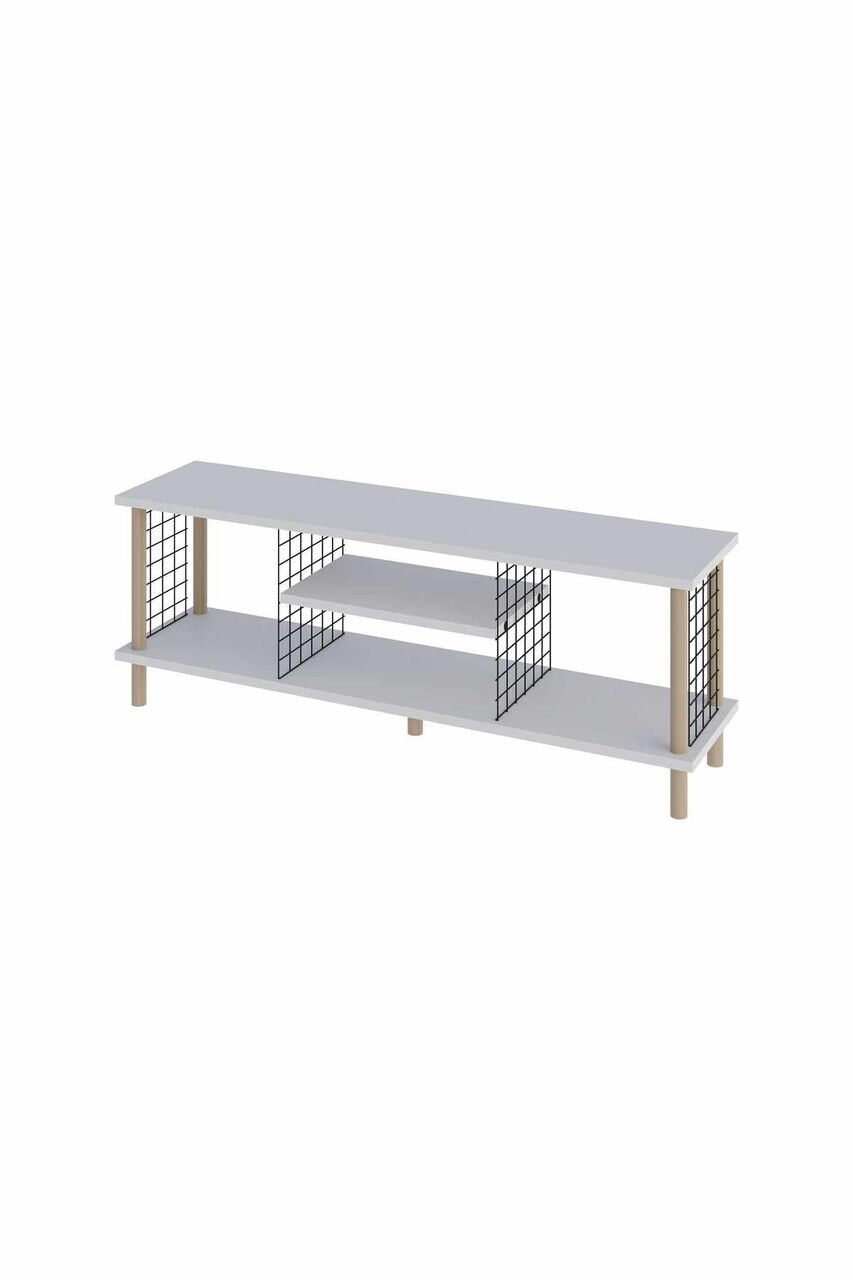 Comoda TV, Hanah Home, Peka-0048, 120x42.6x30 cm, PAL, Alb — imaginea 4