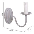 Aplica de perete Freya, Creaciones Meng, 1 x E14, 40W, metal/in