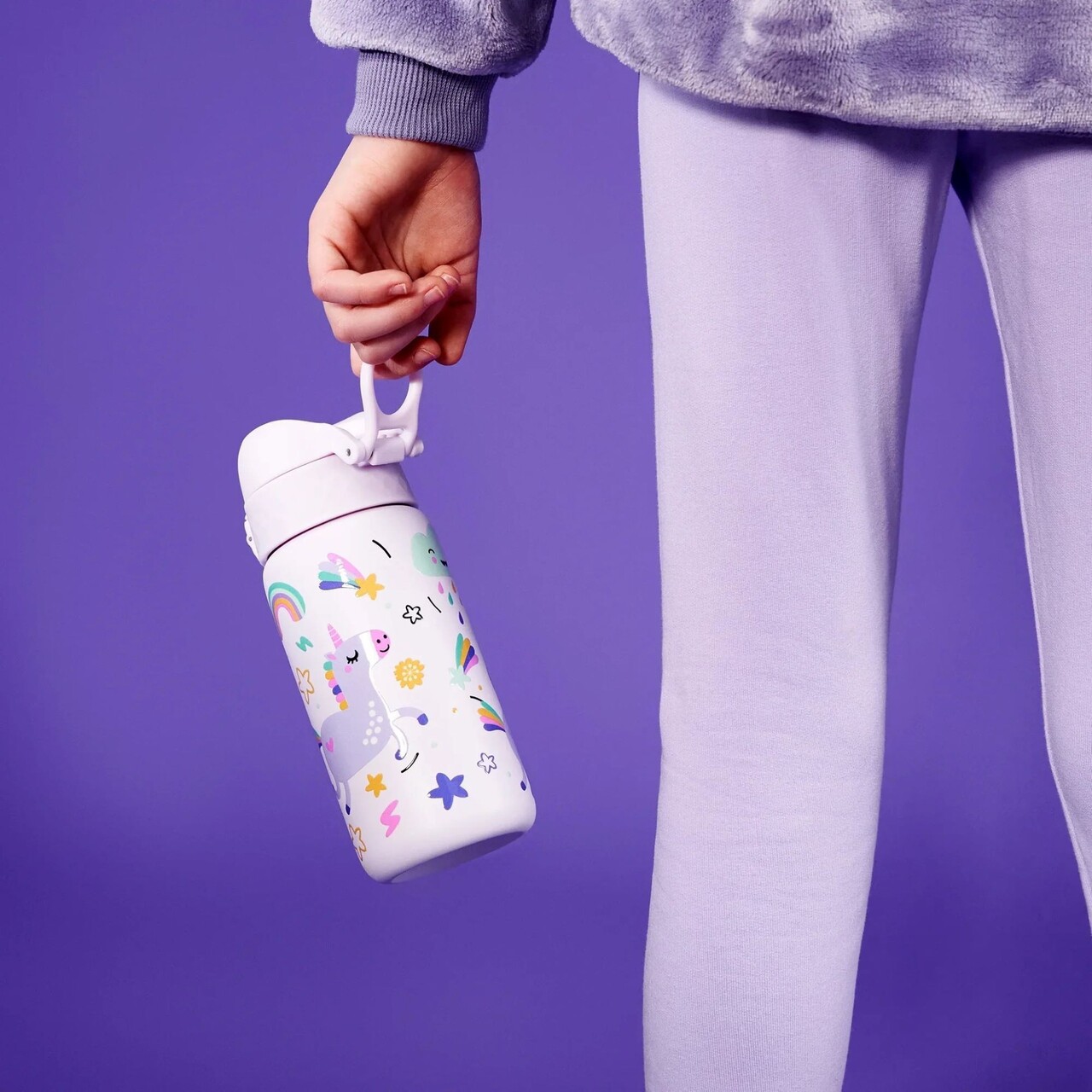 Sticla apa pentru copii, inox, 320ml, Unicorns - Ion8 - imagine 7