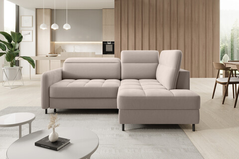 Coltar extensibil dreapta 3 locuri ELTAP, RT-18SO, Barea, 208x160x100 cm, lemn/poliester, bej