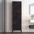 Dulap multifunctional, Hommy Craft, Berlin A, 60x200x35 cm, Nuc / Negru