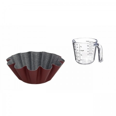 Poza Set forma pentru budinca + cana de masurat 500 ml, Sweet Cherry, Tognana, otel carbon/plastic