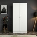 Dulap pentru haine, Minerva, Kale Membrane Blinds White, 90x190x52 cm, PAL, Alb