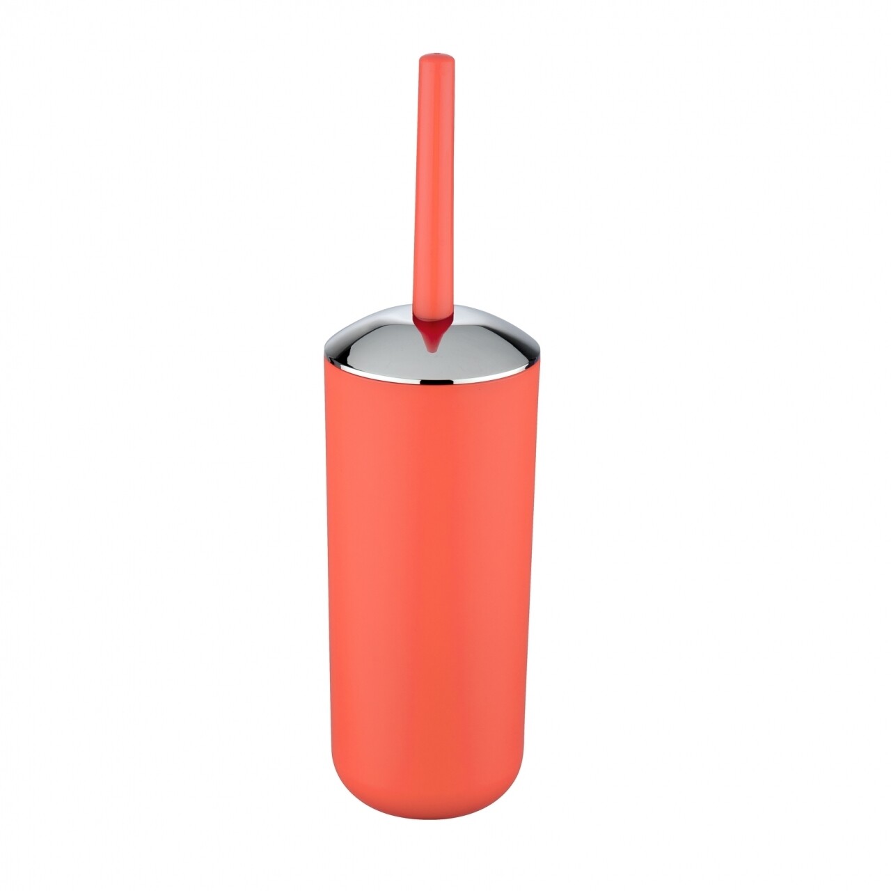 Perie pentru toaleta cu suport Brasil Coral, Wenko, 10 x 37 cm, plastic, corai