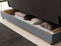 Canapea extensibila 3 locuri ELTAP, Clareta, 197x95x96 cm, lemn/poliester, gri inchis