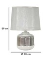 Lampa de masa Lucina, Mauro Ferretti, 1 x E14, 40W, 20x29 cm, ceramica/fier, alb/argintiu