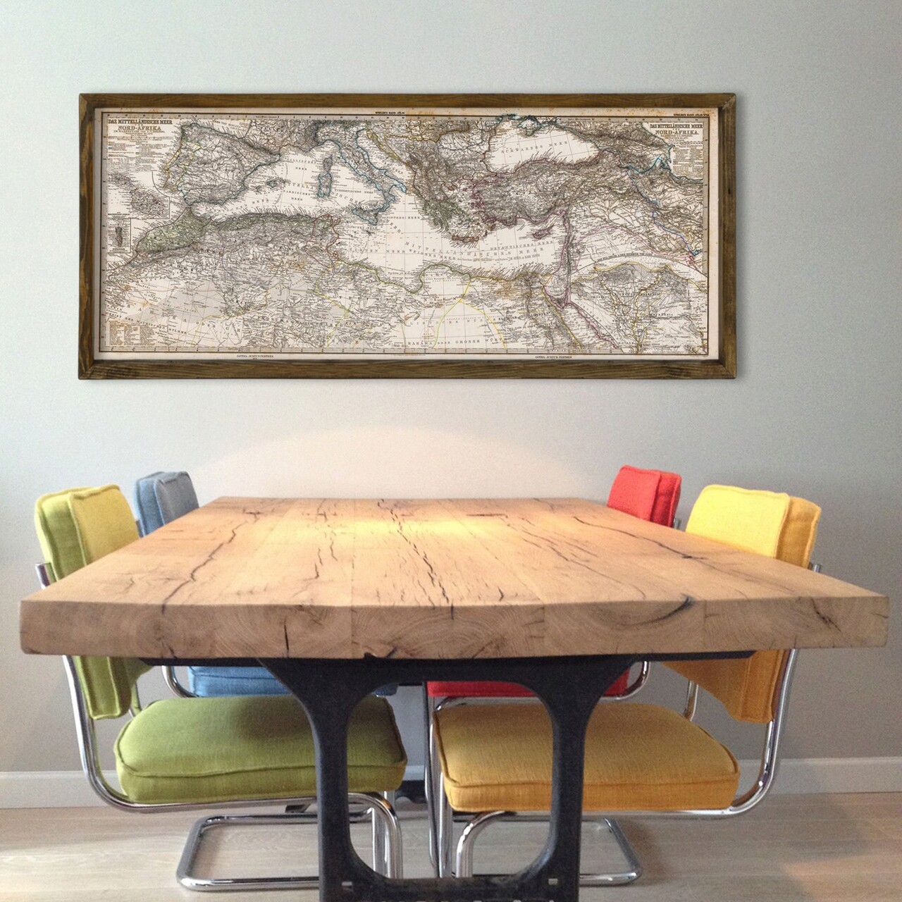 Tablou decorativ Map100 Lemn MDF Multicolor