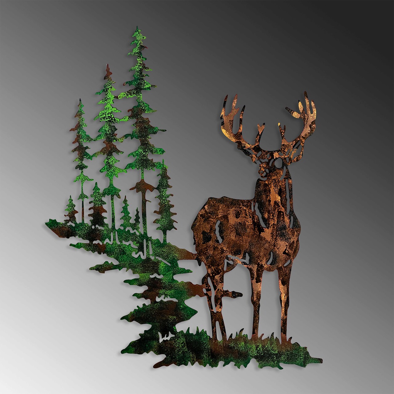 Decoratiune de perete, Deer 2, Dimensiune: 65 x 79 cm, Multicolor - imagine 5