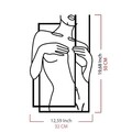 Decoratiune de perete, Beautiful Woman, metal, 32 x 50 cm, negru