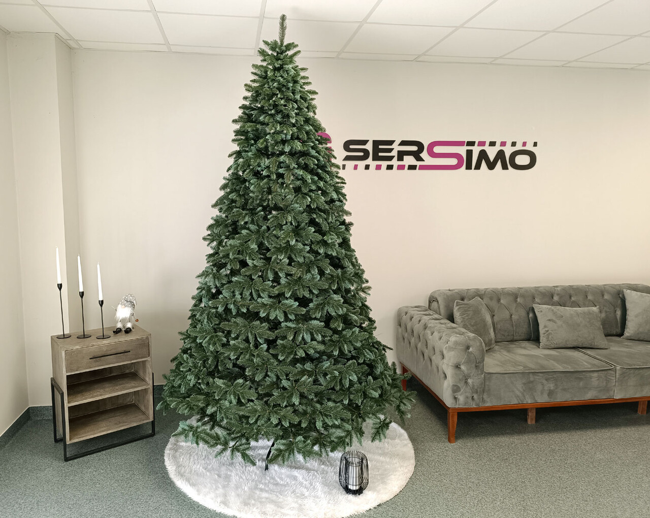 Brad artificial Christmas Deluxe by Sersimo, Canada argintiu, 3D, 250cm — imaginea 10