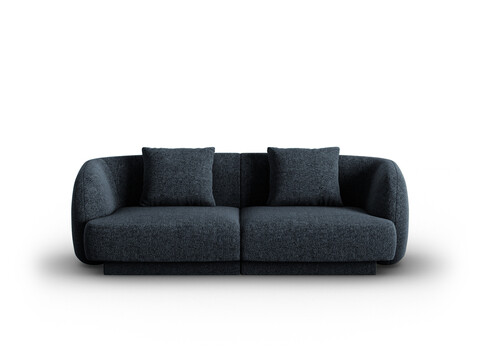 Canapea 2 locuri, Tulum, Cosmopolitan Design, 180x90x70 cm, tesatura chenille, albastru regal