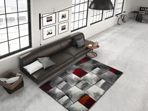 Covor, Amy Red, 140 x 200 cm, 100% polipropilena, multicolor