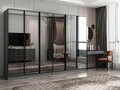 Dulap pentru haine, Hanah Home, Nisa, 270x210x52 cm, Antracit