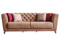 Canapea fixa Polka Bej, Heinner, 224x93x78 cm, stofa