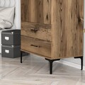Dulap pentru haine, Hommy Craft, Kumsal T, 80x47.5x201.4 cm, PAL, Maro