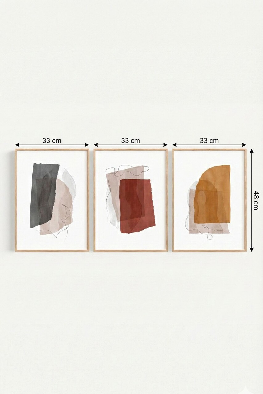 Set 3 tablouri decorative, Artsycllct43, MDF, Multicolor - view 4