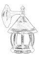 Lampa de exterior, Avonni, 685AVN1221, Plastic ABS, Maro