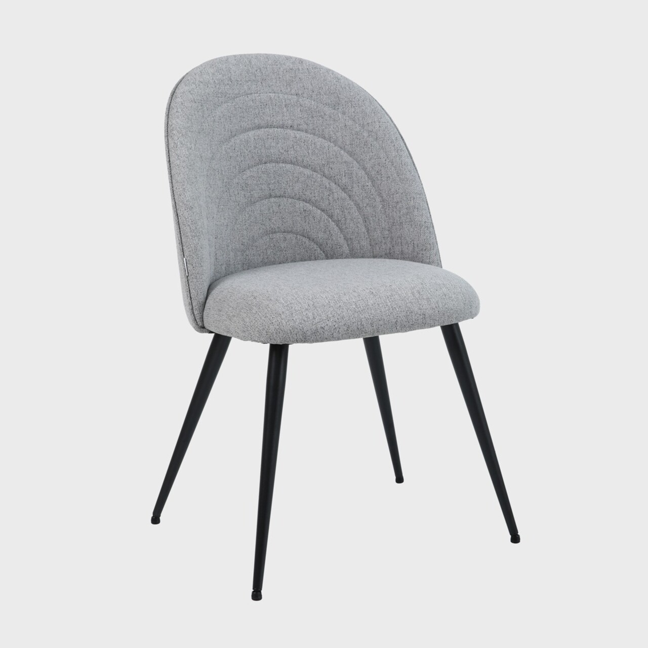 Scaun Ludi, Homla, 53x50x85 cm, metal/poliester, gri deschis