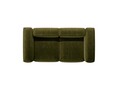 Canapea 2 locuri, Bergamo, Cosmopolitan Design, 224x108x70 cm, catifea chenille raiata, verde