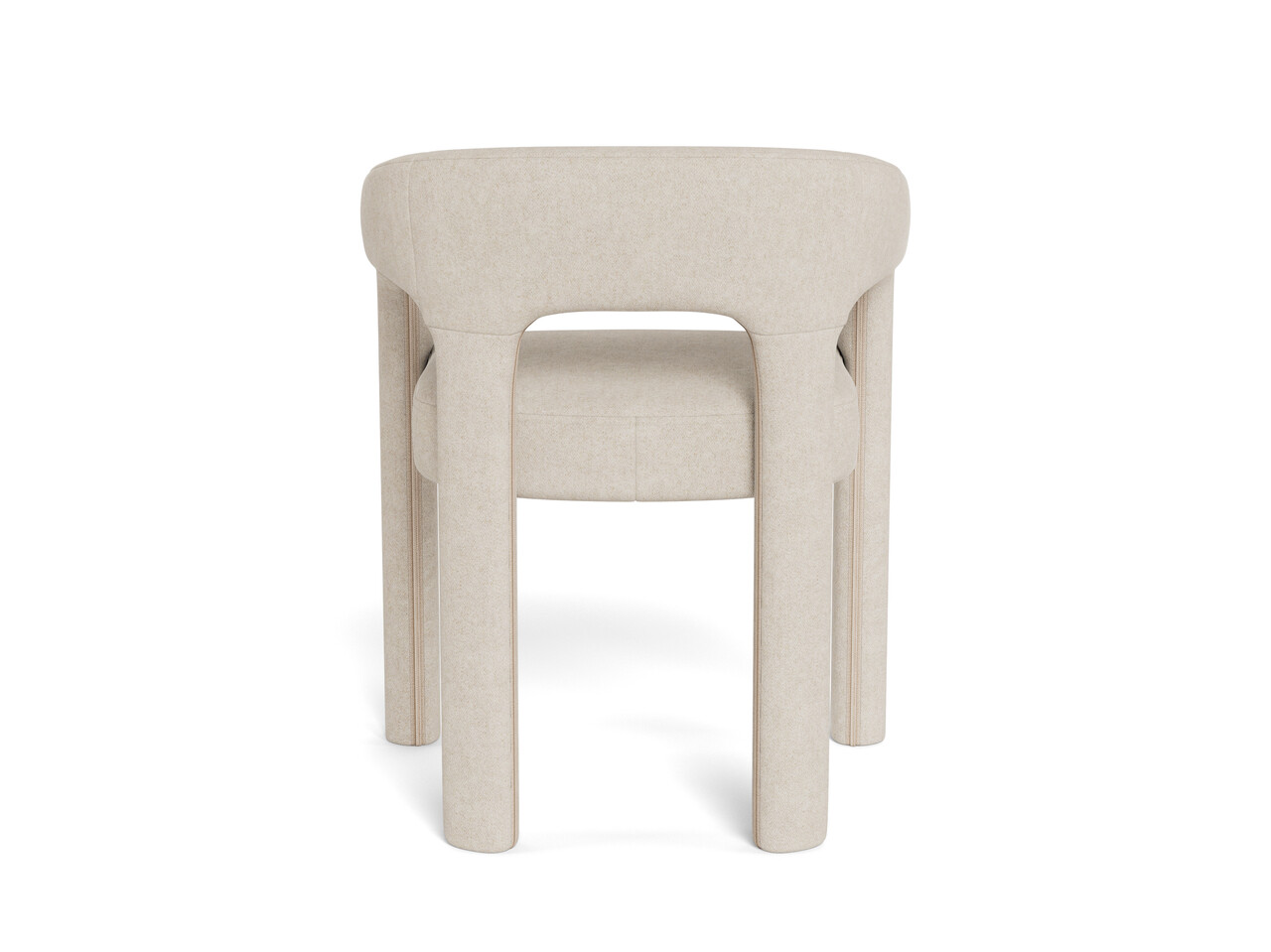 Scaun Cole, Actona, 58x55x76 cm, poliester/otel, bej - view 3