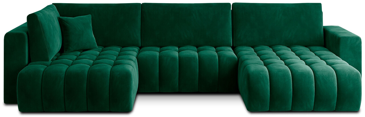 Coltar extensibil dreapta 6 locuri ELTAP, RT-35LU, Bonito, 350x175x92 cm, lemn/poliester, verde inchis - 1 | YEO