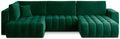 Coltar extensibil dreapta 6 locuri ELTAP, RT-35LU, Bonito, 350x175x92 cm, lemn/poliester, verde inchis