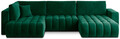 Coltar extensibil dreapta 6 locuri ELTAP, RT-35LU, Bonito, 350x175x92 cm, lemn/poliester, verde inchis