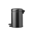 Cos de gunoi cu pedala, Brabantia, NewIcon, 3 L, 23.5x16.8x26.4 cm, otel, gri inchis