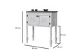 Dulap, Ephelia, Ada Dresser, 80x92x40 cm, MDF , Roz