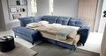 Coltar extensibil stanga 5 locuri ELTAP, LT-40RAQ, Inferne, 297x210x107 cm, lemn/poliester, albastru deschis