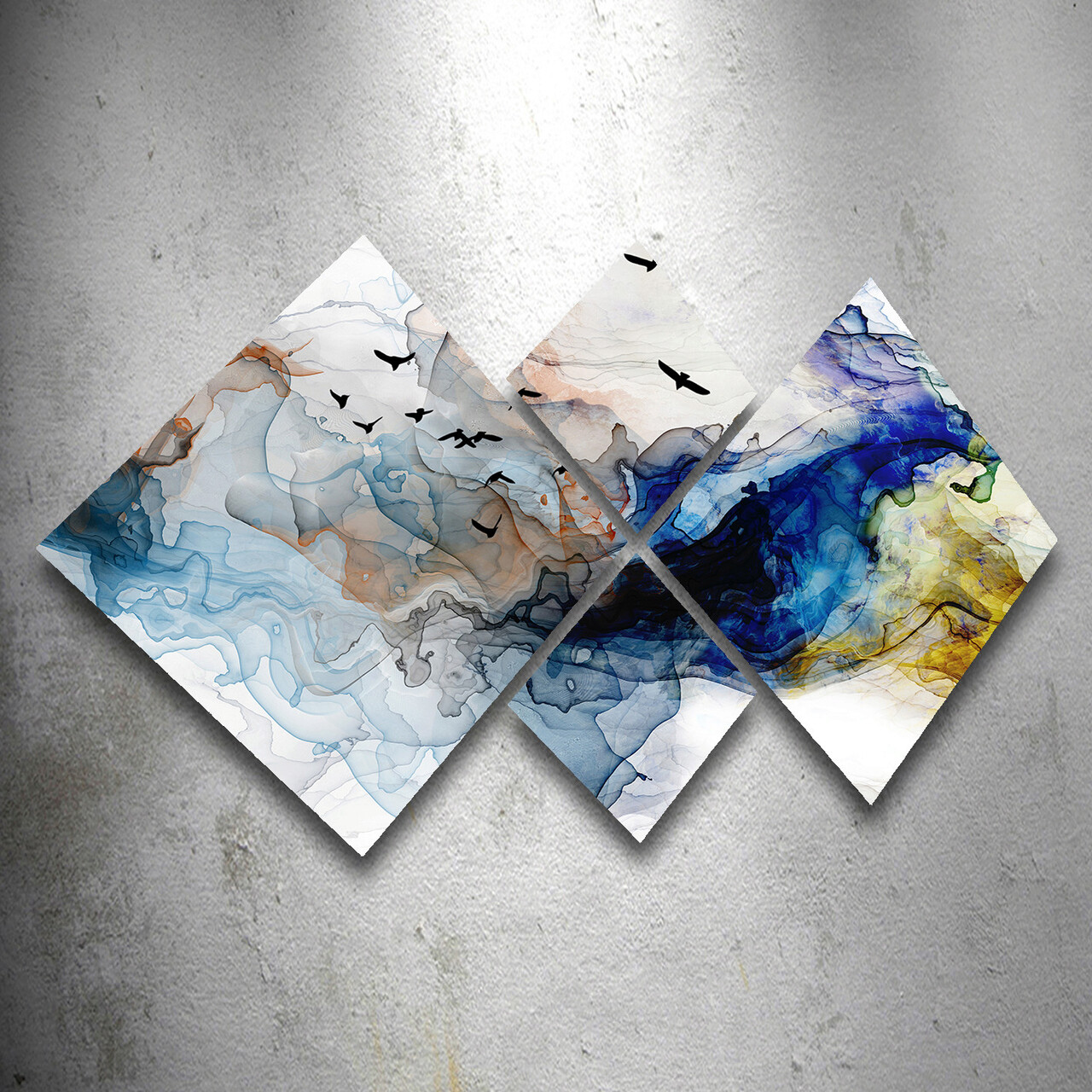 Set 4 tablouri decorative, 4MDF1675194094, MDF, Imprimat UV, Multicolor - 1 | YEO