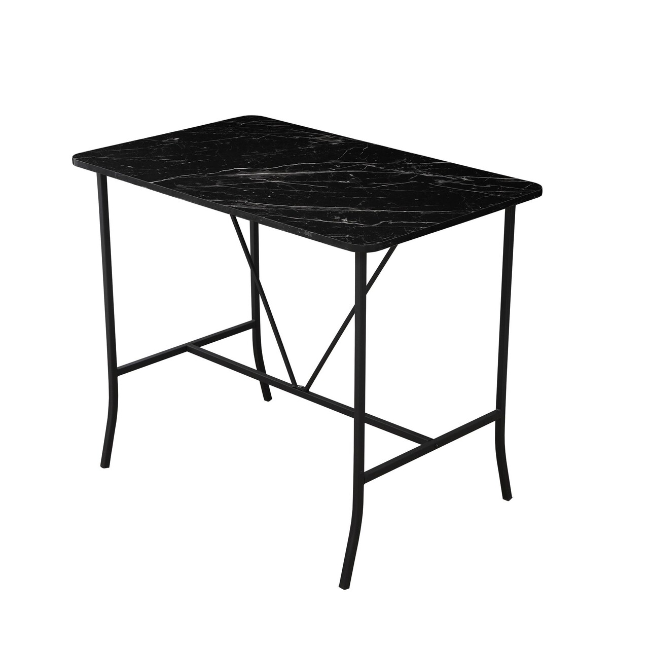 Masa de bar, Hanah Home, Retro, 110x92x70 cm, Negru - imagine 4