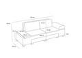 Canapea extensibila 3 locuri, Balcab Home, 825BLC4308, Lemn, Antracit